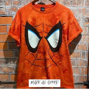 Custom made Spider-man acid wash tee